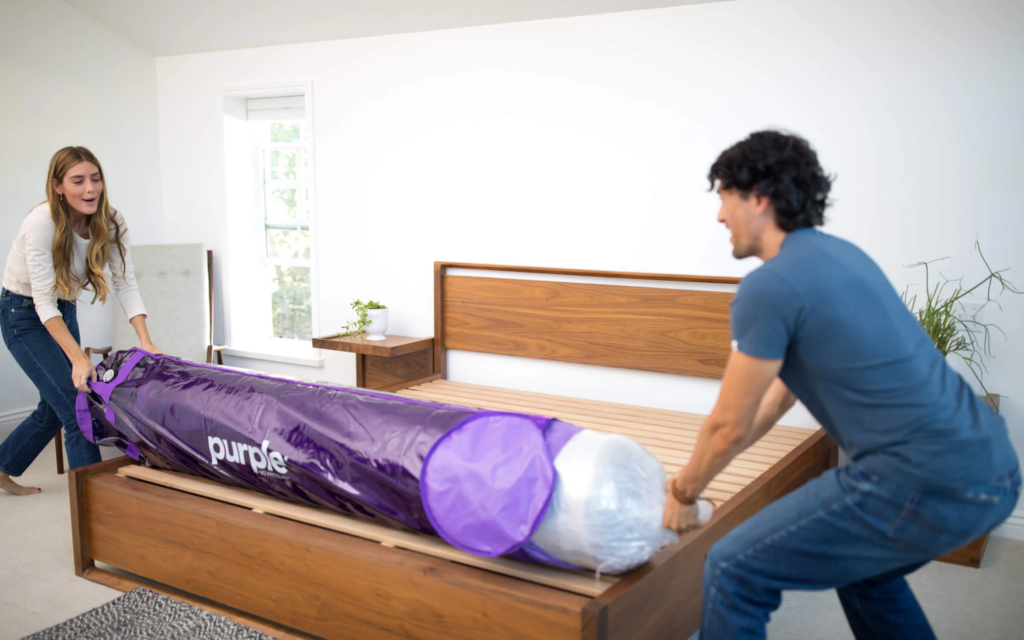 Purple mattress unboxing