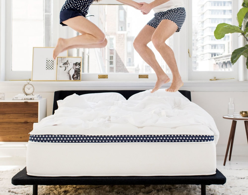 WinkBeds mattress in an minimalistic environment