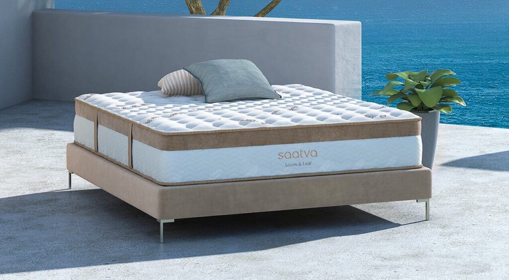 Saatva mattress in an minimalistic environment